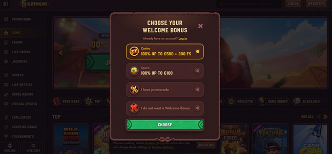 5Gringos Casino – No Deposit Bonus