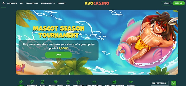 Abo Casino - Deposit Match Bonus with Free Spins