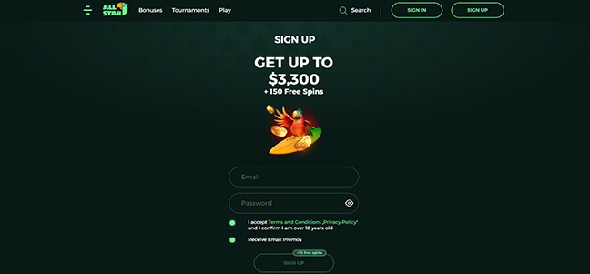 All Star Casino – No Deposit Bonus