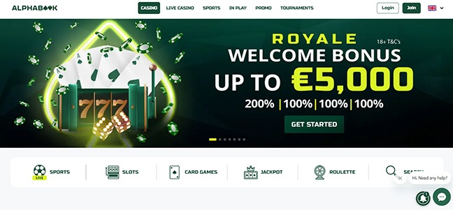 Alphabookbet Casino - Deposit Match Bonus