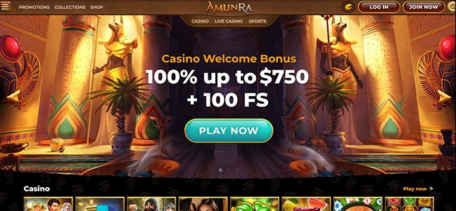 AmunRa Casino - Deposit Match Bonus with Free Spins
