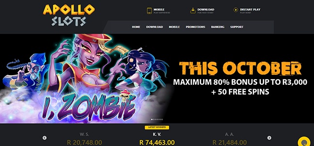 Apollo Slots Casino - No Deposit Bonus Spins