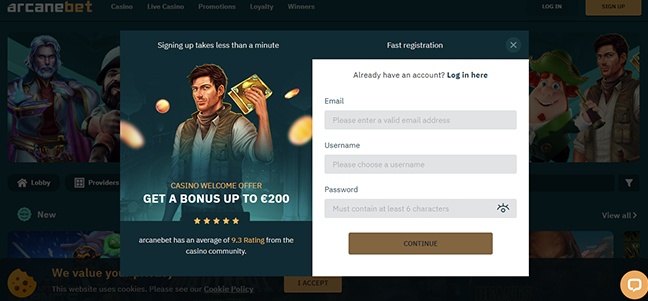 ArcaneBet Casino – No Deposit Free Spins