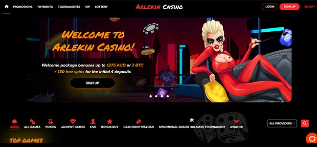 Arlekin Casino - Deposit Match Bonus with Free Spins