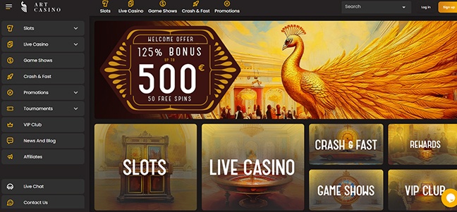 Art Casino – No Deposit Bonus