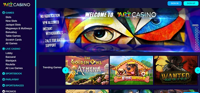 Art Casino - Deposit Match Bonus