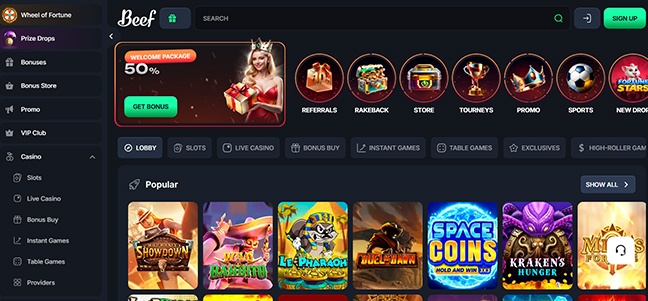 Beef Casino – No Deposit Bonus
