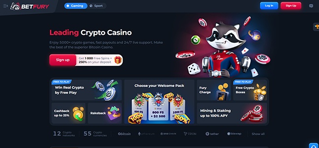 BetFury Casino - No Deposit Free Spins