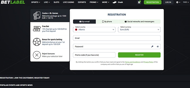 BetLabel Casino – No Deposit Bonus