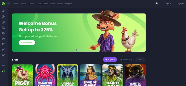 Betnomi Casino - No Deposit Cash Bonus