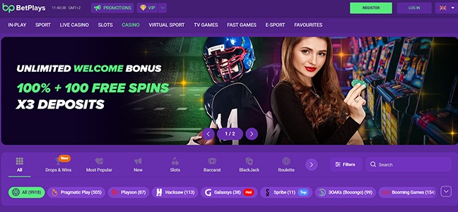 BetPlays Casino – Match Deposit Bonus