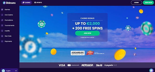 Bitdreams Casino - Welcome Bonus Package