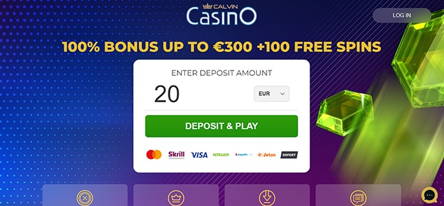 Calvin Casino - Deposit Match Bonus