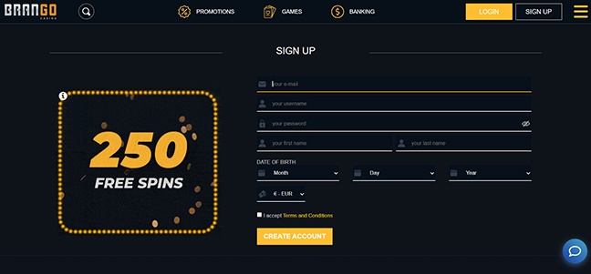Casino Brango – No Deposit Bonus