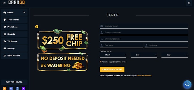 Casino Brango – No Deposit Bonus