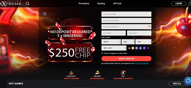 Casino Extreme – No Deposit Bonus