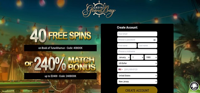 Casino GrandBay – No Deposit Bonus