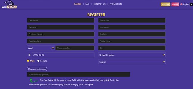 Casino Purple - No Deposit Cash Bonus