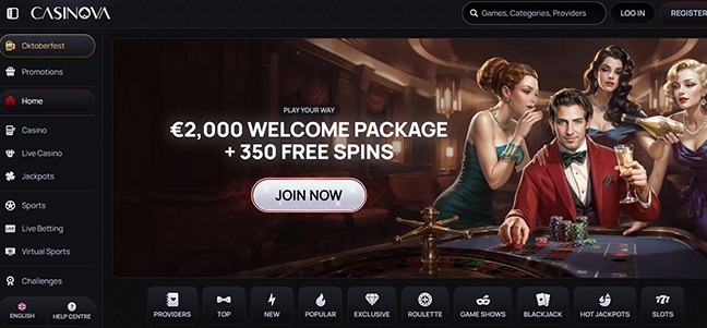 Casinova Casino – No Deposit Bonus