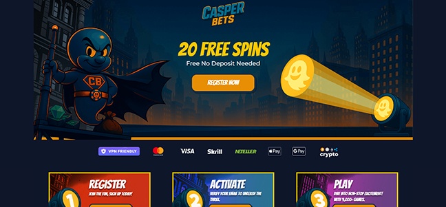 CasperBets Casino – No Deposit Bonus