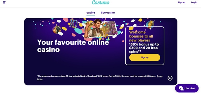 Casumo Casino –Deposit Match Bonus