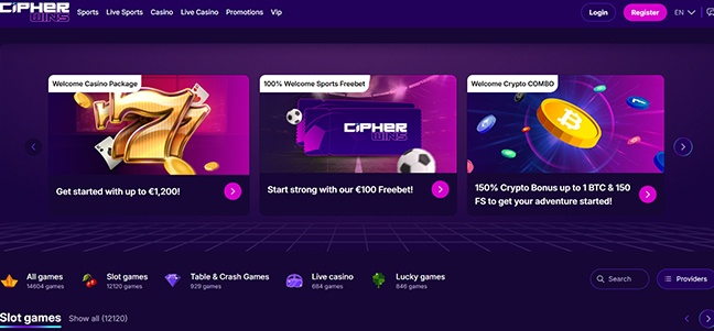 Cipher Wins Casino – Match Deposit Bonu