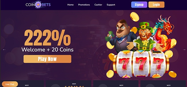 Coinbets777 Casino - No Deposit Bonus Spins