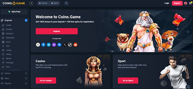Coins.Game - No Deposit Bonus Spins
