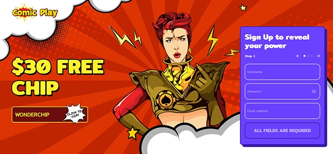 Comic Play Casino - No Deposit Cash Credits