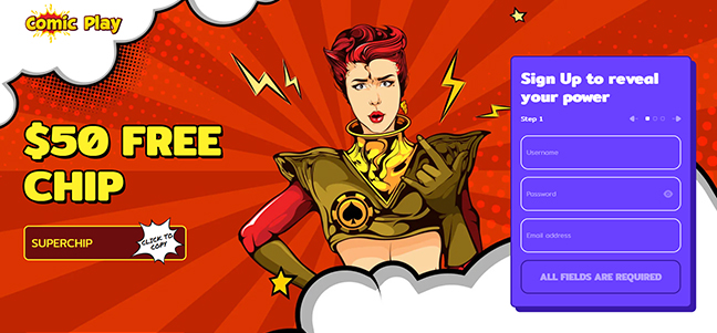 ComicPlay Casino - No Deposit Free Spins