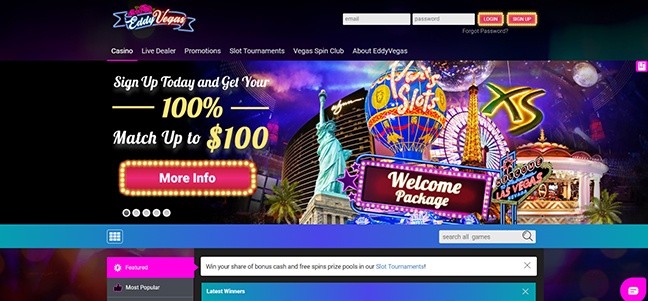 Eddy Vegas Casino - No Deposit Bonus Spins