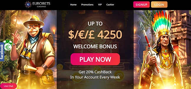 Eurobets Casino - No Deposit Cash Bonus