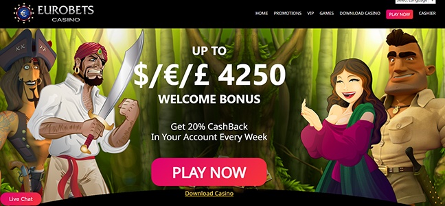 Eurobets Casino - No Deposit Bonus Spins
