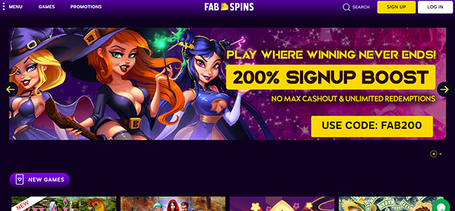 Fab Spins Casino –No Deposit Free Spins