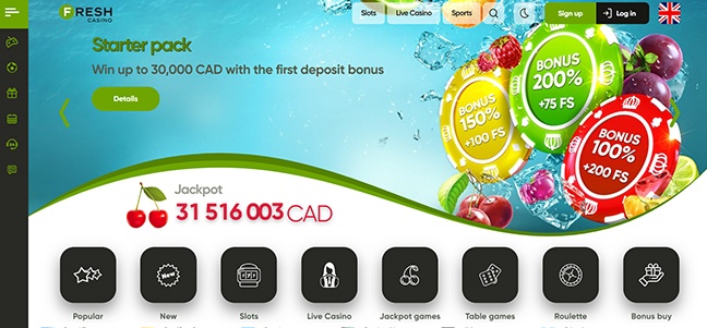 Fresh Casino –No Deposit Free Spins