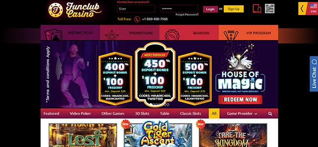 Fun Club Casino –No Deposit Bonus Cash