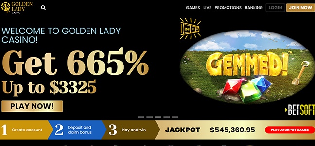 Golden Lady Casino – No-deposit Bonus Money