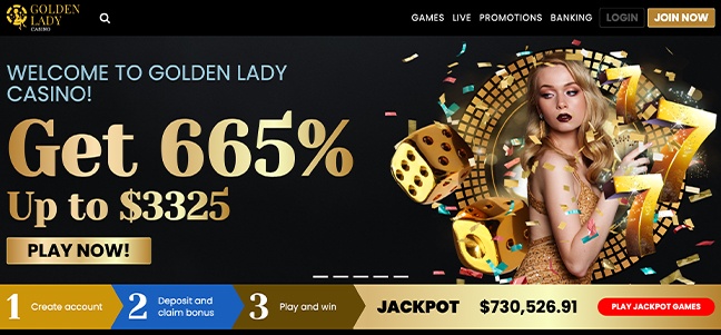 Golden Lady Casino - Get a $66 Credit Bonus