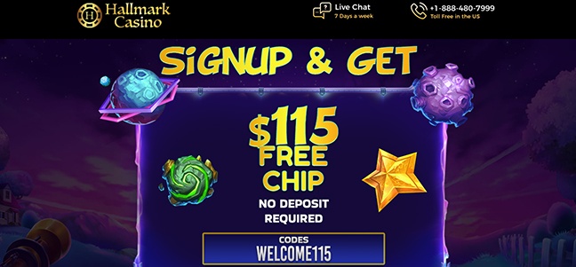 Hallmark Casino - No Deposit Bonus Credits