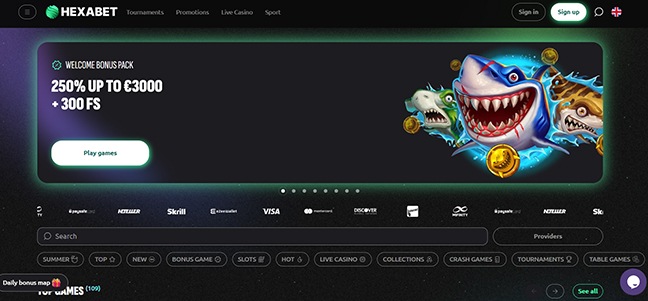 Hexabet Casino – No Deposit Bonus