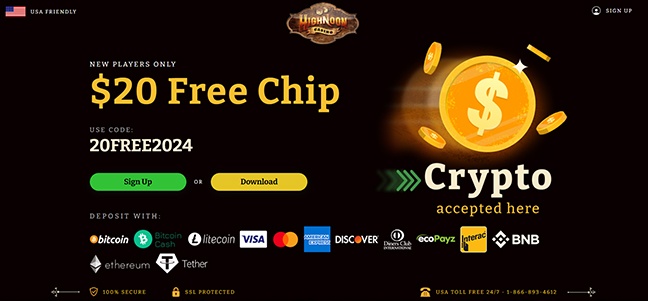 High Noon Casino - No Deposit Bonus Cash