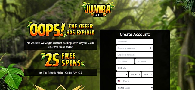 Jumba Bet Casino - No Deposit Bonus Spins