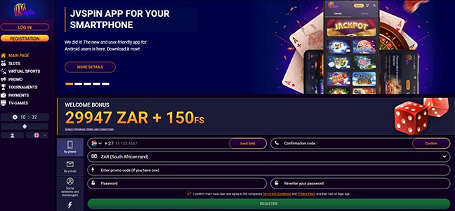JV Spin Casino - Welcome Bonus
