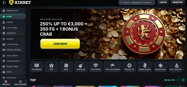 Kinbet Casino – No Deposit Bonus