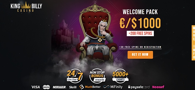 King Billy Casino – No-deposit Free Games