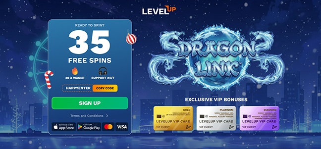 LevelUp Casino – No Deposit Bonus
