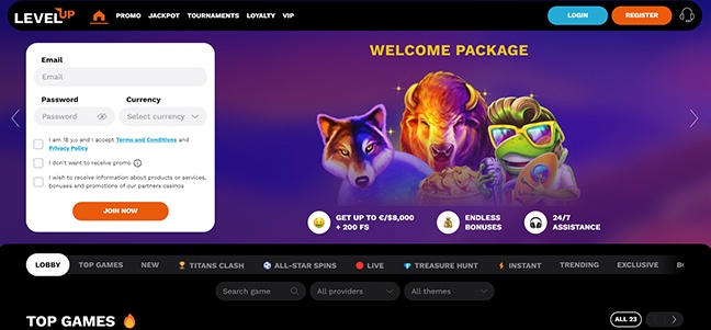 levelup login casino