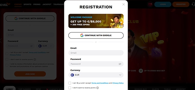 LevelUp Casino – No Deposit Bonus