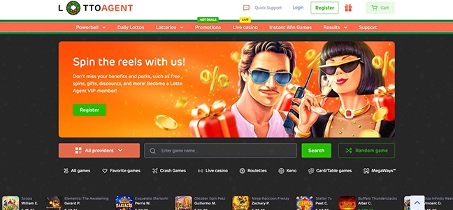 Lotto Agent Casino - No Deposit Bonus Spins