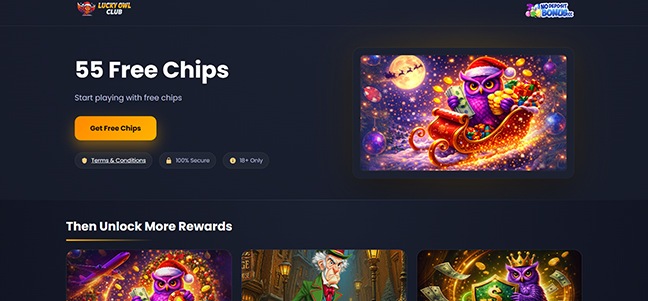 Lucky Owl Club Casino – No Deposit Bonus